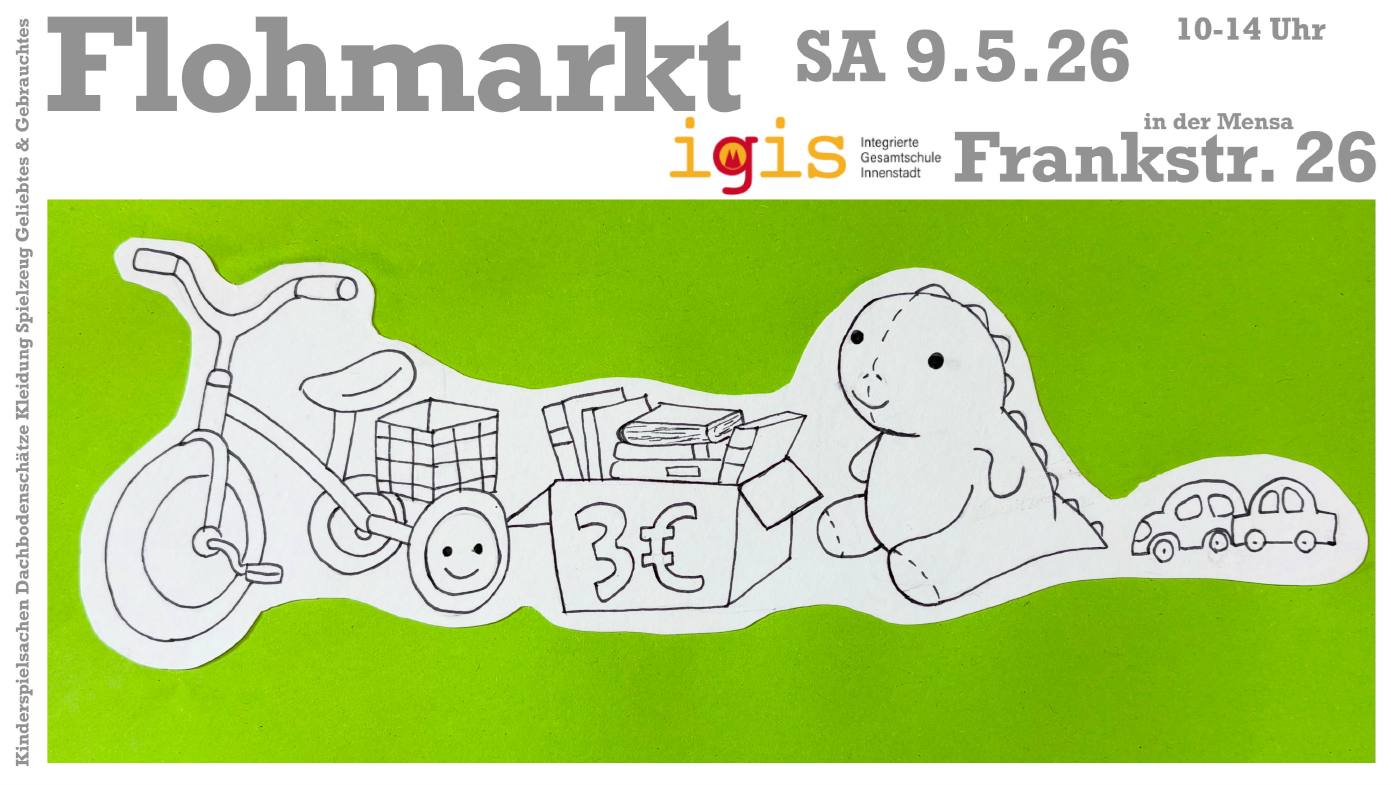 Schulflohmarkt Köln 9. Mai 2026 igis Frankstraße 26